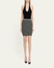 Balmain Glittered Tweed Mini Pencil Skirt - 2