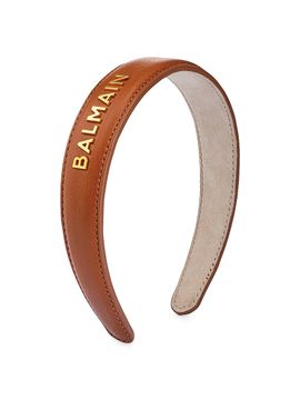Balmain Hair Women's Riviera Logo Leather Headband