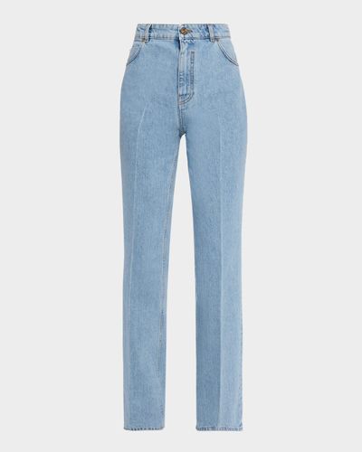 Balmain High-Waisted Flared Denim Jeans