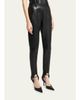 Balmain Leather Slim-Leg Stirrup Leggings - 4