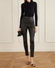 BALMAIN Leather straight-leg pants - 2