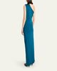 Balmain One Shoulder Fluid Jersey Ruched Gown - 3