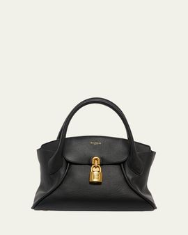 Balmain Pulse Leather Top-Handle Bag
