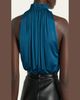 Balmain Sleeveless Tassel Gathered Jersey Halter Top - 2