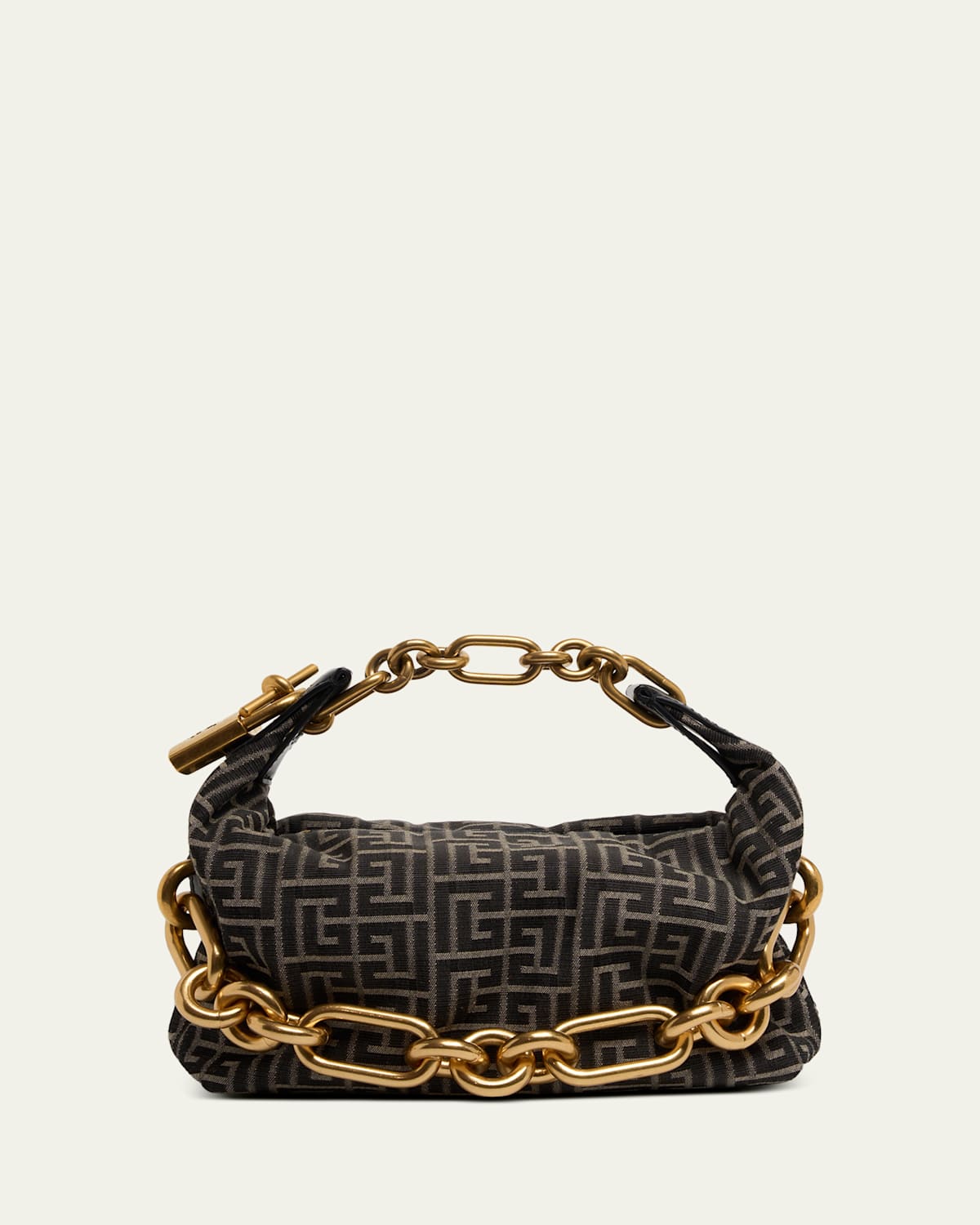 Balmain - Sync Mini Top-Handle Bag in Monogram Jacquard