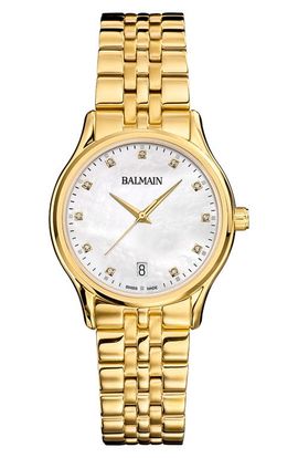BALMAIN WATCHES BALMAIN WATCHES Beleganza Mother-of-Pearl & Diamond Bracelet Watch, 32mm