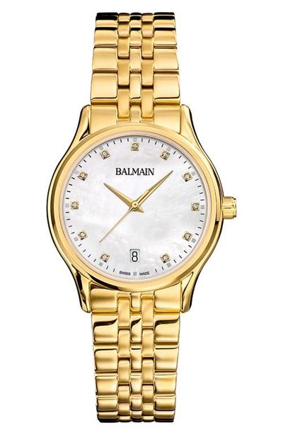 BALMAIN WATCHES BALMAIN WATCHES Beleganza Mother-of-Pearl & Diamond Bracelet Watch, 32mm