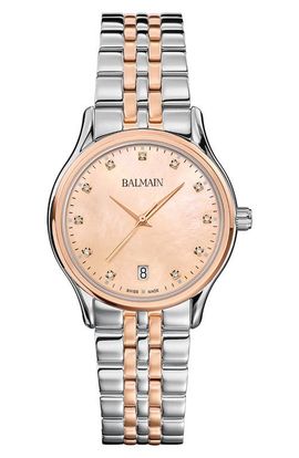 BALMAIN WATCHES BALMAIN WATCHES Beleganza Mother-of-Pearl & Diamond Two-Tone Bracelet Watch, 32mm