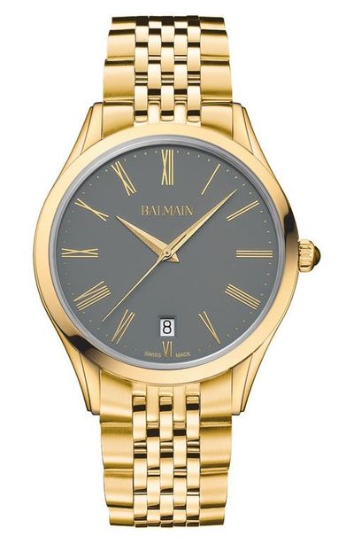 BALMAIN WATCHES BALMAIN WATCHES Classic R Grey Dial Bracelet Watch, 41mm