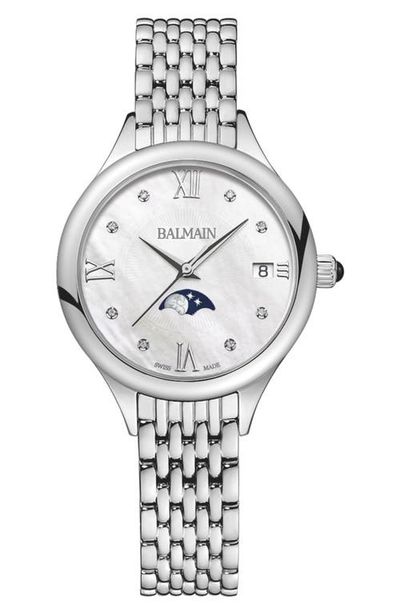 BALMAIN WATCHES BALMAIN WATCHES Diamond Moon Phase Bracelet Watch, 31mm
