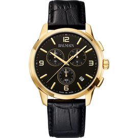 BALMAIN WATCHES BALMAIN WATCHES Madrigal Chronograph Leather Strap Watch, 42mm