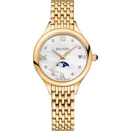 BALMAIN WATCHES BALMAIN WATCHES Mother-of-Pearl Diamond Moon Phase Bracelet Watch, 31mm