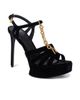 Balmain Women's 125MM Velvet Platform Sandals - 2