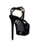 Balmain Women's 125MM Velvet Platform Sandals - 3