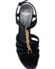 Balmain Women's 125MM Velvet Platform Sandals - 4