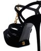 Balmain Women's 125MM Velvet Platform Sandals - 6