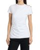Balmain Women's 3-Buttons Draped T-Shirt - 3