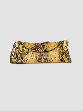 Balmain Women's 64-83 Small Python-Embossed Leather Shoulder Bag