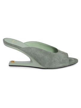 Balmain Women's 75MM Suede Mules