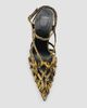 Balmain Women's 95MM Cage Python-Embossed Sandals - 4