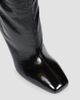 Balmain Women's 95MM Crinkled Patent Leather Wedge Boots - 5