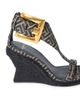 Balmain Women's 95MM Jacquard Espadrille Wedge Sandals - 5
