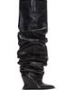 Balmain Women's 95MM Ruched Leather Over-The-Knee Boots - 1