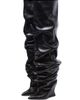 Balmain Women's 95MM Ruched Leather Over-The-Knee Boots - 3