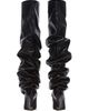 Balmain Women's 95MM Ruched Leather Over-The-Knee Boots - 4