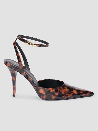 Balmain Women's 95MM Tortoiseshell Patent Leather Pumps