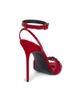 Balmain Women's Anthem 95MM Buckle-Detail Patent Leather & Velvet Sandals - 3