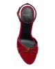Balmain Women's Anthem 95MM Buckle-Detail Patent Leather & Velvet Sandals - 4