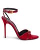 Balmain Women's Anthem 95MM Buckle-Detail Patent Leather & Velvet Sandals - 5