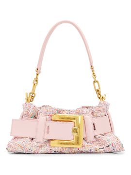 Balmain Women's Anthem Mini Tweed Shoulder Bag