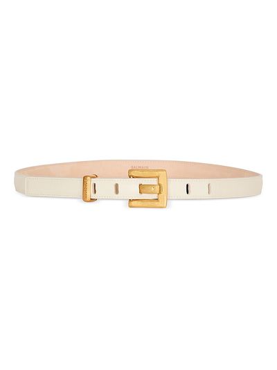 Balmain Women's Anthem Thin Leather Belt