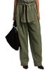 Balmain Women's Belted Cotton Twill Loose Pants - 3