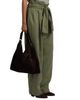 Balmain Women's Belted Cotton Twill Loose Pants - 4