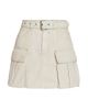 Balmain Women's Belted Denim Miniskirt - 1