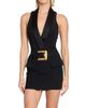 Balmain Women's Belted Wool Vest Minidress - 3