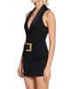 Balmain Women's Belted Wool Vest Minidress - 4