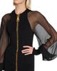 Balmain Women's Compact Knit Chiffon-Sleeve Minidress - 6