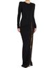 Balmain Women's Compact Knit Zip Slit Maxi Dress - 3