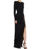 Balmain Women's Compact Knit Zip Slit Maxi Dress - 4