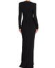Balmain Women's Compact Knit Zip Slit Maxi Dress - 5