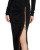 Balmain Women's Compact Knit Zip Slit Maxi Dress - 6