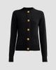 Balmain Women's Crewneck Cashmere-Wool Cardigan - 1