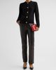 Balmain Women's Crewneck Cashmere-Wool Cardigan - 2