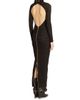 Balmain Women's Croc-Effect Knit Open-Back Maxi Dress - 5