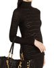 Balmain Women's Croc-Effect Knit Open-Back Maxi Dress - 7