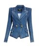 Balmain Women's Denim Double-Breasted Blazer - 1